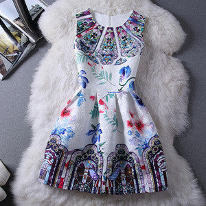New Printing A-Line Women Casual Dress