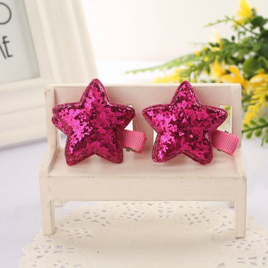 Shining stars children kids baby girls hair accessories clip hairpins barrettes headwear - Shopy Max