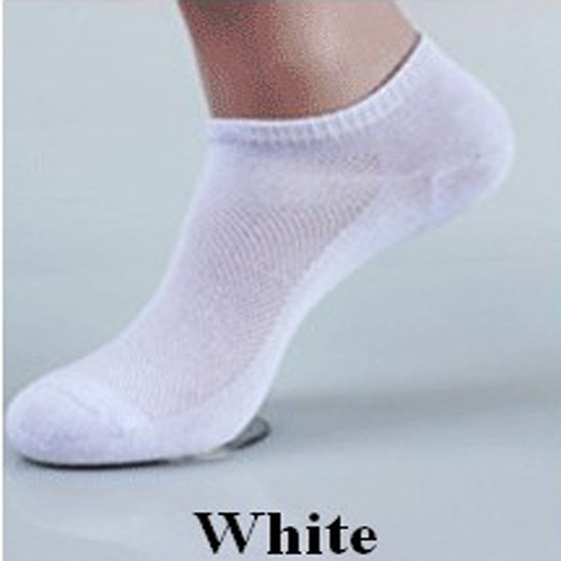 10pair Solid White Black Gray Colors 3d Men Sport Socks Invisible Men's Ankle Socks Soccer - Shopy Max