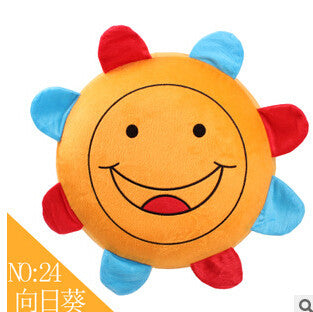 Free ship 1pcs inflatable Stool thickening Cotton Cover Cartoon Plush inflatable Pouf Chair Lovely Pneumatic Stools Portable