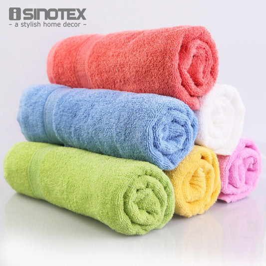 High Quality 6 Color 100% Cotton Bath Towel 50x80cm Solid Plain Dyed