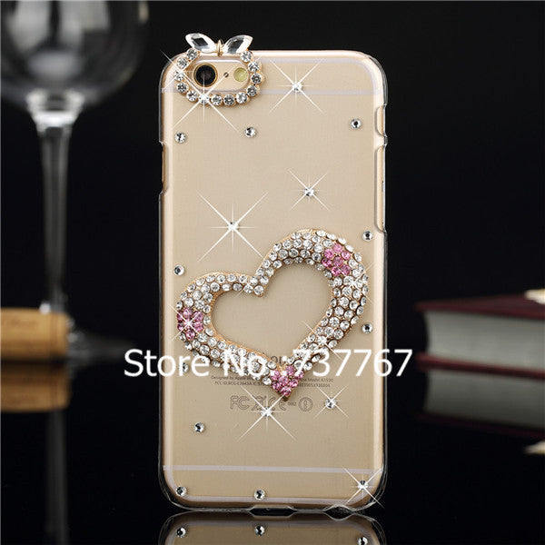 Luxury Bling Diamond Rhinestone  cover Case For iPhone 6 4.7inch Shining Crystal protective case cover For iphone 6 4.7" - Shopy Max