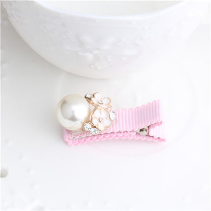 New Arrival Floral Rhinestone Kids Hair Accessories Bowknot  Hair Clip Children