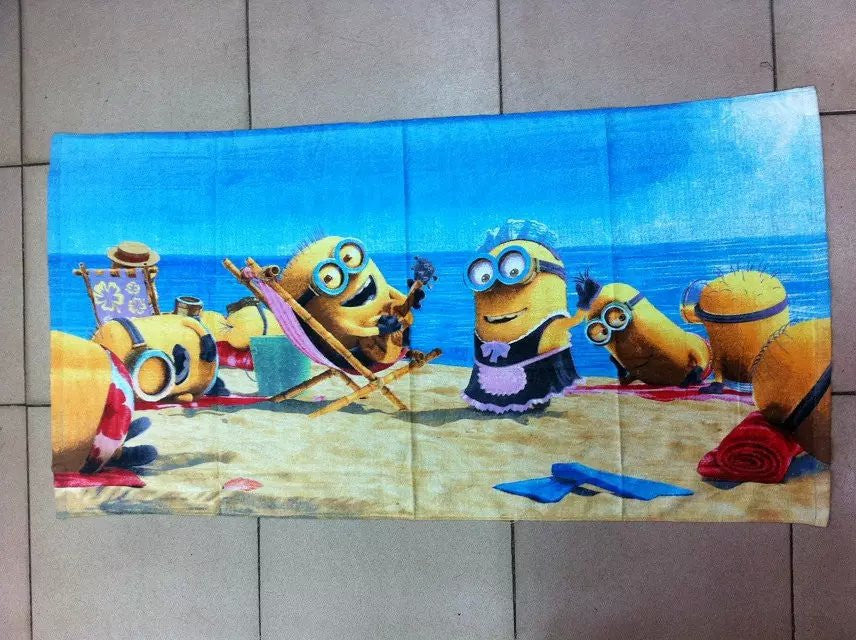 New 120*60cm Bath Towel Cartoon Beach Towel Drying Washcloth