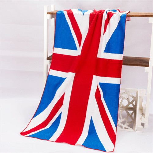 Beach Towel USA flag UK FLAG New Microfiber  Bath Towels - Shopy Max