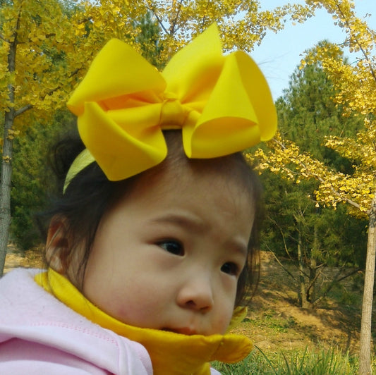 16Colors New Fashion Hot children kids Baby girls Big Ribbon Bowknot Headband Headwear Hair Band - Shopy Max