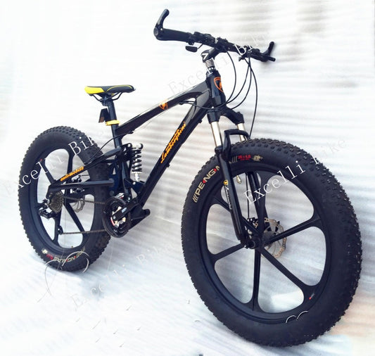 Excelli Bike 2016 New 21/24/27 Speeds 26x4.0" Bicicletas Cycing Snow Bike Soft-tail Frame Fat Bicycle Bicicleta Mountain Bike 26