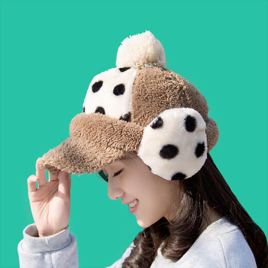 Winter Hats Han Edition Lovely Outdoor Women In The Winter Baseball Cap Warm Students