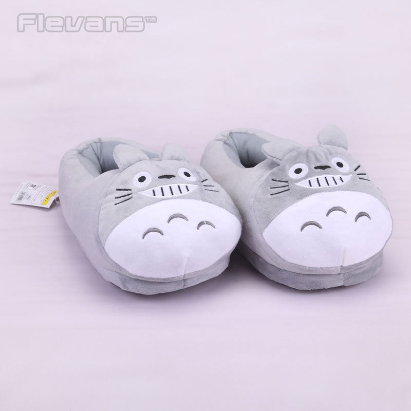 Anime Cartoon Totoro Cat Buss Fairydust Plush Shoes Home House Winter Slippers for Children Women Men Kids Slippers ANSE039