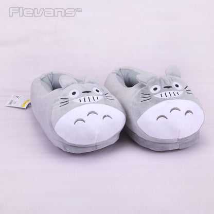 Anime Cartoon Totoro Cat Buss Fairydust Plush Shoes Home House Winter Slippers for Children Women Men Kids Slippers ANSE039