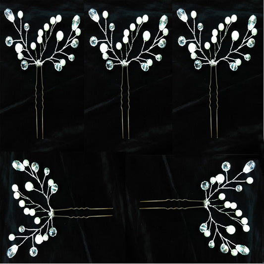 4 pcs /Lot  Pearl Hair Pins Wedding Hair Clips Bridal Hair Accessories Jewelry