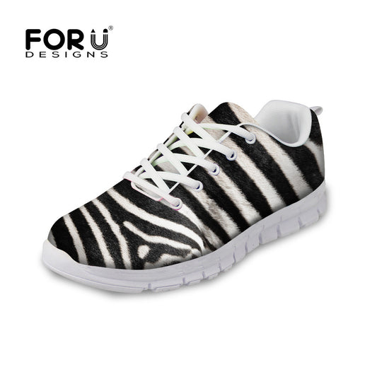 Spring Autumn Fashion 3D Leopard Zebra Pattern Women Shoes Size 35-40 Casual Women Walking Hiking Travel Shoes Sapato Feminino - Shopy Max
