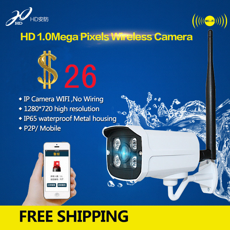 HD DVR security wireless camera 720P night vision 4pcs IR leds  free shipping
