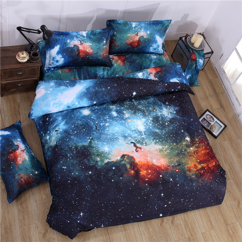 3d Galaxy bedding sets Twin/Queen Size Universe Outer Space Themed