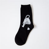 Harajuku New Arrival Casual Cartoon Hip Hop Cat Cotton Men Socks Creative Alien Funny Socks Skateboard Socks For Men 40-43