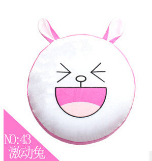 Free ship 1pcs inflatable Stool thickening Cotton Cover Cartoon Plush inflatable Pouf Chair Lovely Pneumatic Stools Portable