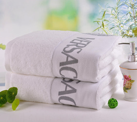 Luxury 100% Soft Cotton 2 pcs/lot White Face towel 75*35cm - Shopy Max