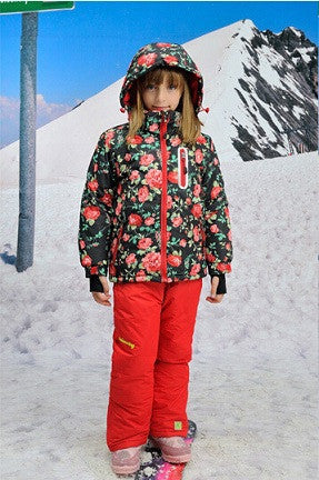 For -30 Degree Children Outerwear Warm Coat Sporty Ski Suit Kids Clothes Set Waterproof Windproof Girls Jackets For 3-14T