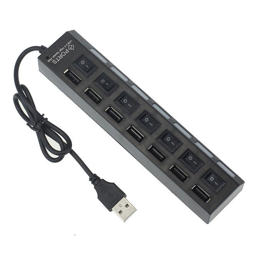 7 Ports High Speed USB Hub With Power on/off. - Shopy Max