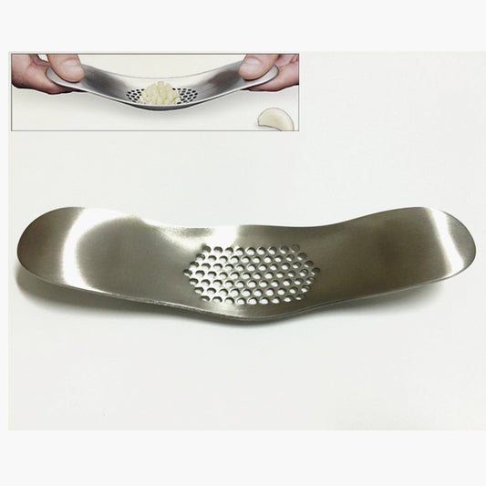 Stainless steel garlic press grinding slicer mincer metal novelty kitchen accessories new design ginger crusher chopper cutter - Shopy Max