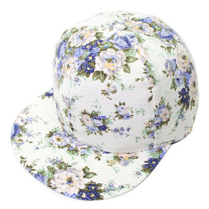 2Pcs Fashion Flower Print Hiphop Snapback Baseball Cap Hat (3 colours) - Shopy Max
