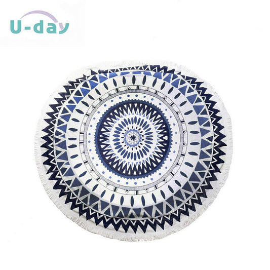 2016 New Summer Large  100% Cotton Printed Round Beach Towels