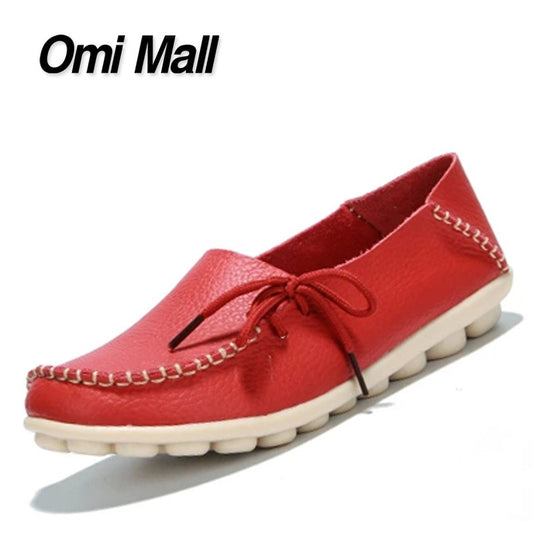 2016 New Arrival Spring Women Casual Shoes High Quality Genuine Leather Women Flats