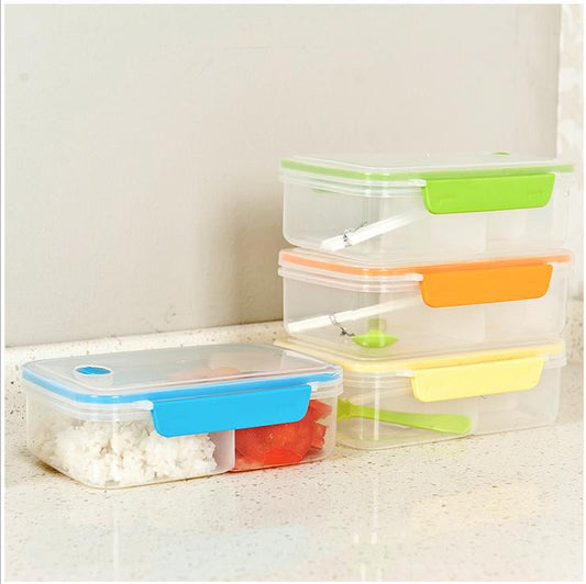 Food Grade PP lunch box for kids Korean Style Solid color Fully Sealed Food
