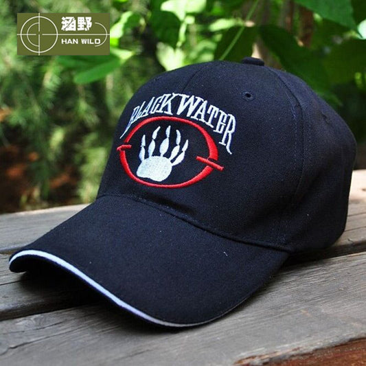 HAN WILD American Blackwater Hats Mens Baseball Caps Closed Snapback Outdoor Travel Hiking Baseball Cap Military Black Army Cap