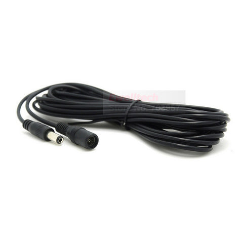 1pcs 5M(3.28ft) 2.1*5.5mm DC Extension Cable Female To Male Extend Cable Pigtail Plug For CCTV 12V/24V