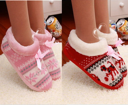 Russian Warm Cashmere Home Woman Slippers/Shoes Autumn Floor Home Shoes Christmas Gift Pantufa chinelo Free Size - Shopy Max