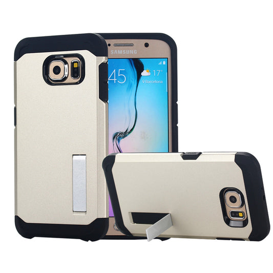 Luxury Tough Slim Armor Case For Samsung Galaxy S6 G9200 G920 G925F Mobile Phone Bag Cases Back Cover With Stand Function - Shopy Max