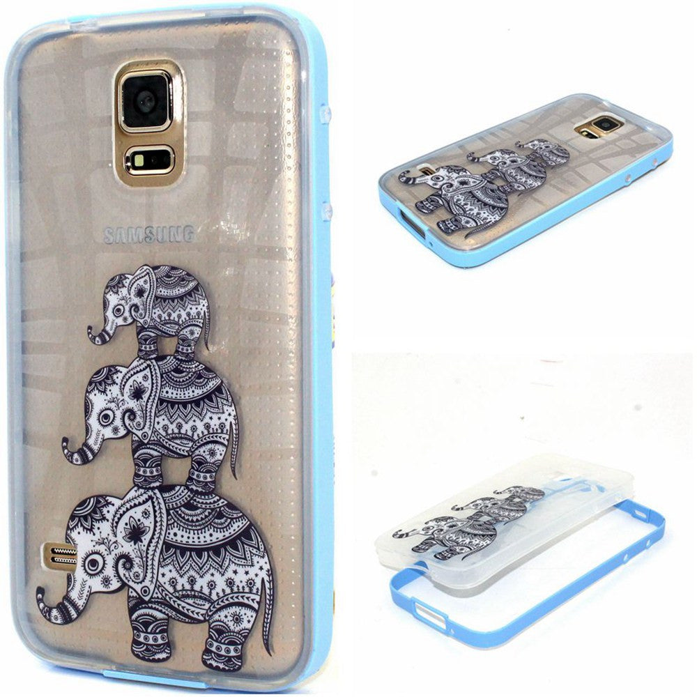 Hybrid Soft TPU Transparent Back Cover & Plastic Frame Cases for  Samsung Galaxy S5 - Shopy Max