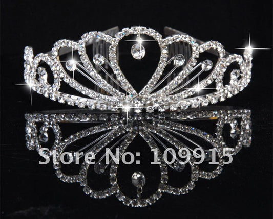 New Stylish Pretty Silver Crystal Rhinestone Wedding
