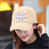 1 Pcs 2014 New Korea Rabbit Fur Fashion Baseball Cap Women Winter Warm Hat Multicolor - Shopy Max