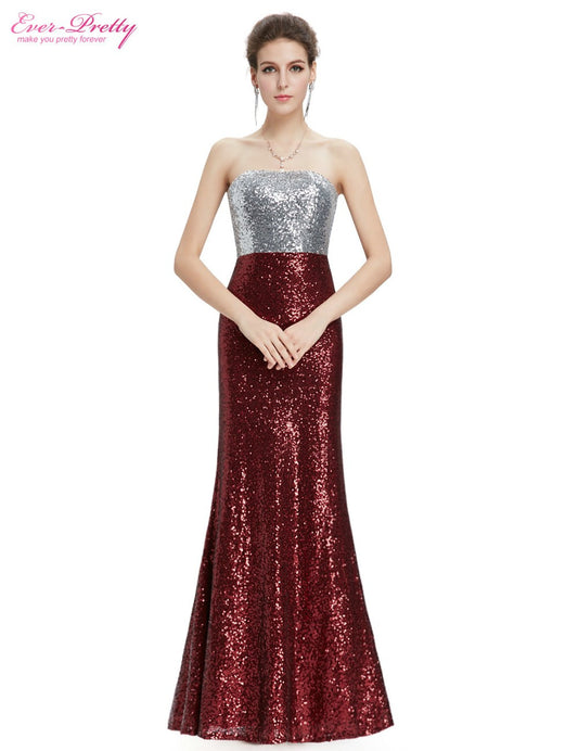 Prom Dresses New Arrival Women Strapless Flare Sequins Long Elegant Sexy On Line Evening Party HE08372SB 2016 - Shopy Max
