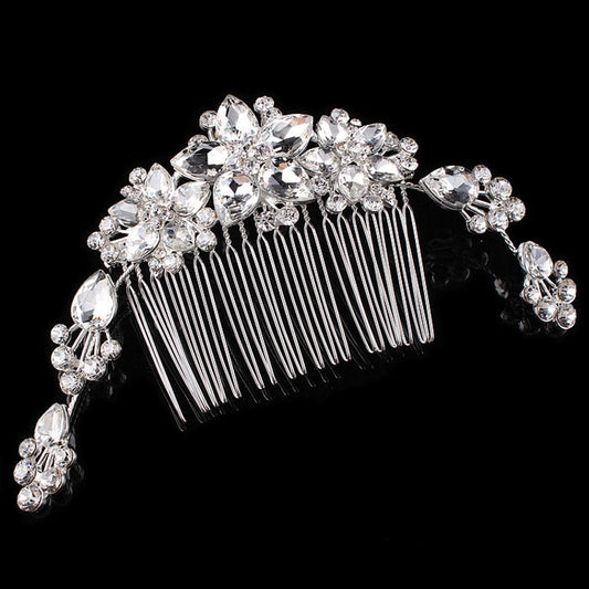 Wedding Fine Head Jewelry Super Shiny Fashion Crystal Rhinestone Flower