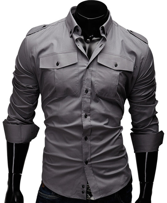 Solid Men Shirt - Shopy Max