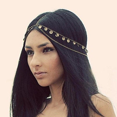 Hot Women Fashion Metal Head Chain Headband Head