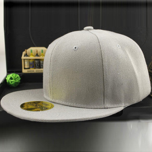 Adjustable Men Women Baseball Cap Solid Hip Hop Snapback Flat Peaked Hat Visor