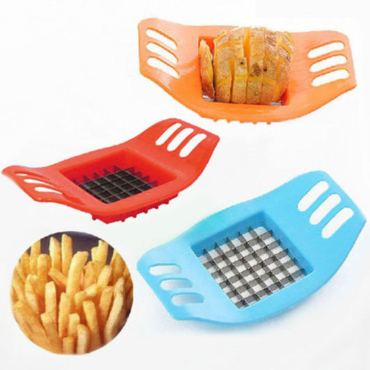 Stainless Steel Vegetable Potato Slicer Cutter Chopper Chips Making Tool Potato Cutting Fries Tool Kitchen Accessories E#CH - Shopy Max