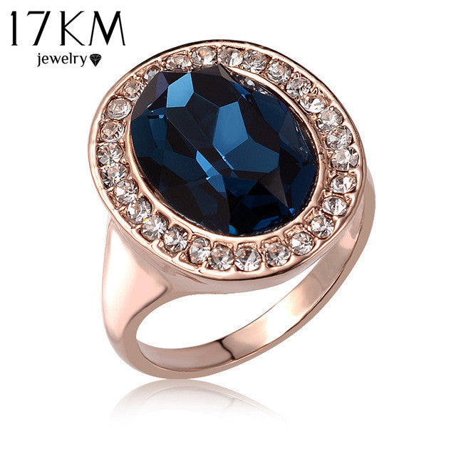 Best Quality Genuine 18K Gold Plated Luxury Exaggerated Wedding Zircon Crystal Rings Female Statement Jewelry Accessories