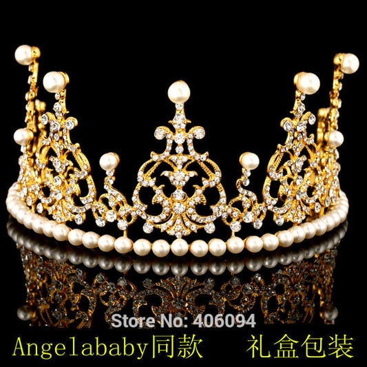 2016 Hair Jewelry Plant Tiaras Money Crown Bridal Headdress New Goods Jewels 24k Women Wedding