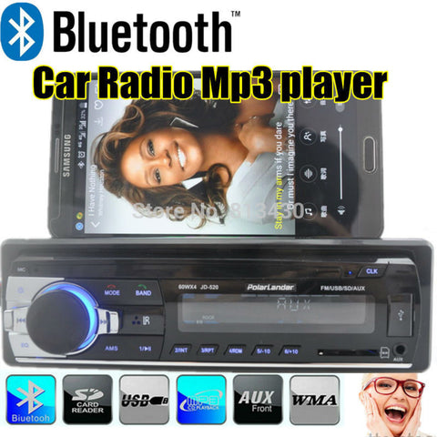 New 12V Bluetooth Car Radio MP3 Audio Player 5V Charger/MP3/FM /USB/SD/AUX-IN/Car Electronics car audio bluetooth In-Dash 1 DIN