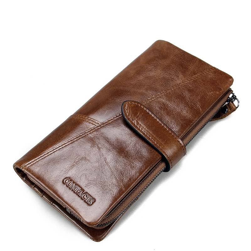 Classical Retro luxury Genuine Leather Women Men Wallets High Quality