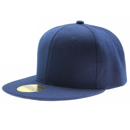 Adjustable Men Women Baseball Cap Solid Hip Hop Snapback Flat Peaked Hat Visor