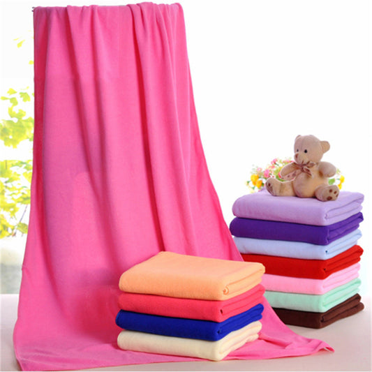 New 1pc 70x140cm Absorbent Microfiber Fiber Bath Towel Beach Drying Soft Bath