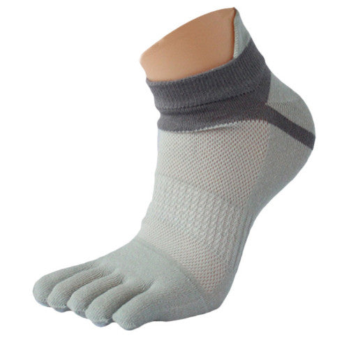 Amazing 1 Pair Summer Men Socks Mesh Sports Running Five Finger Toe Socks - Shopy Max