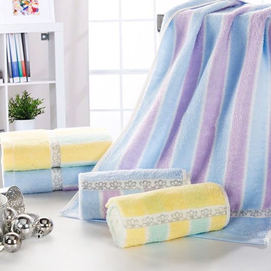 Cheap Striped Face Towel Hand Towels Easy Care 100% Cotton Soft High Absorbent For Home Bathroom Outdoor and Travel Golf Towel