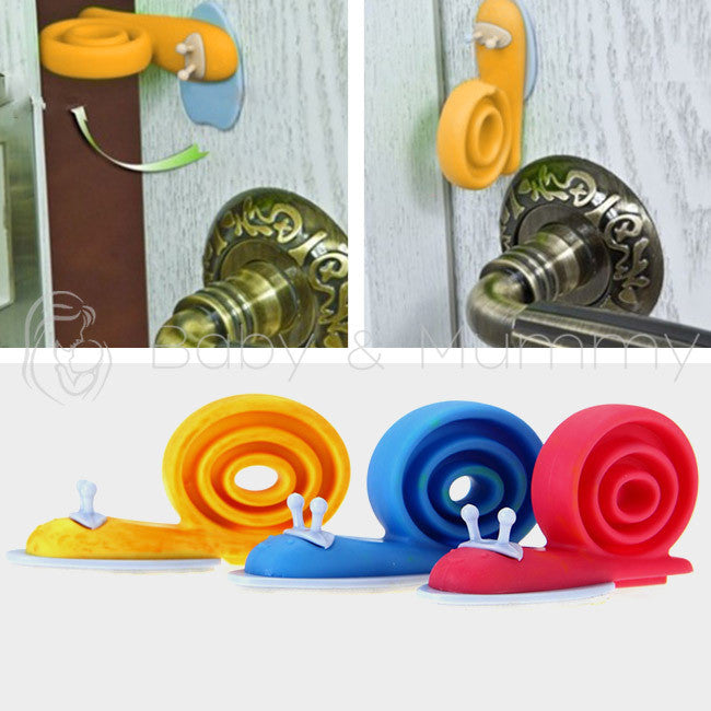 3 Pcs Soft Plastic Baby Kids Safety Stop Lock Door Stopper Snail Cartoon Animal - Shopy Max